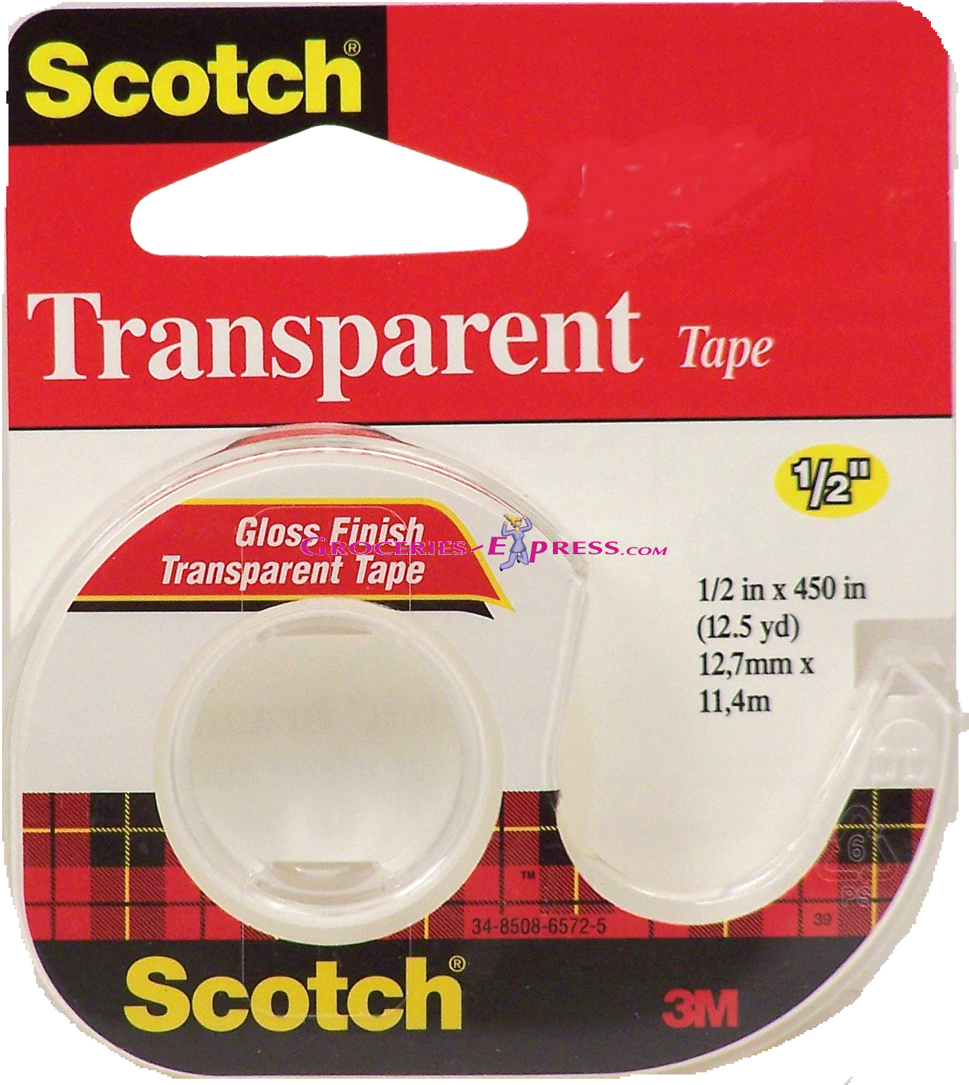 Scotch  transparent tape in dispenser, 1/2 x 450 in Full-Size Picture